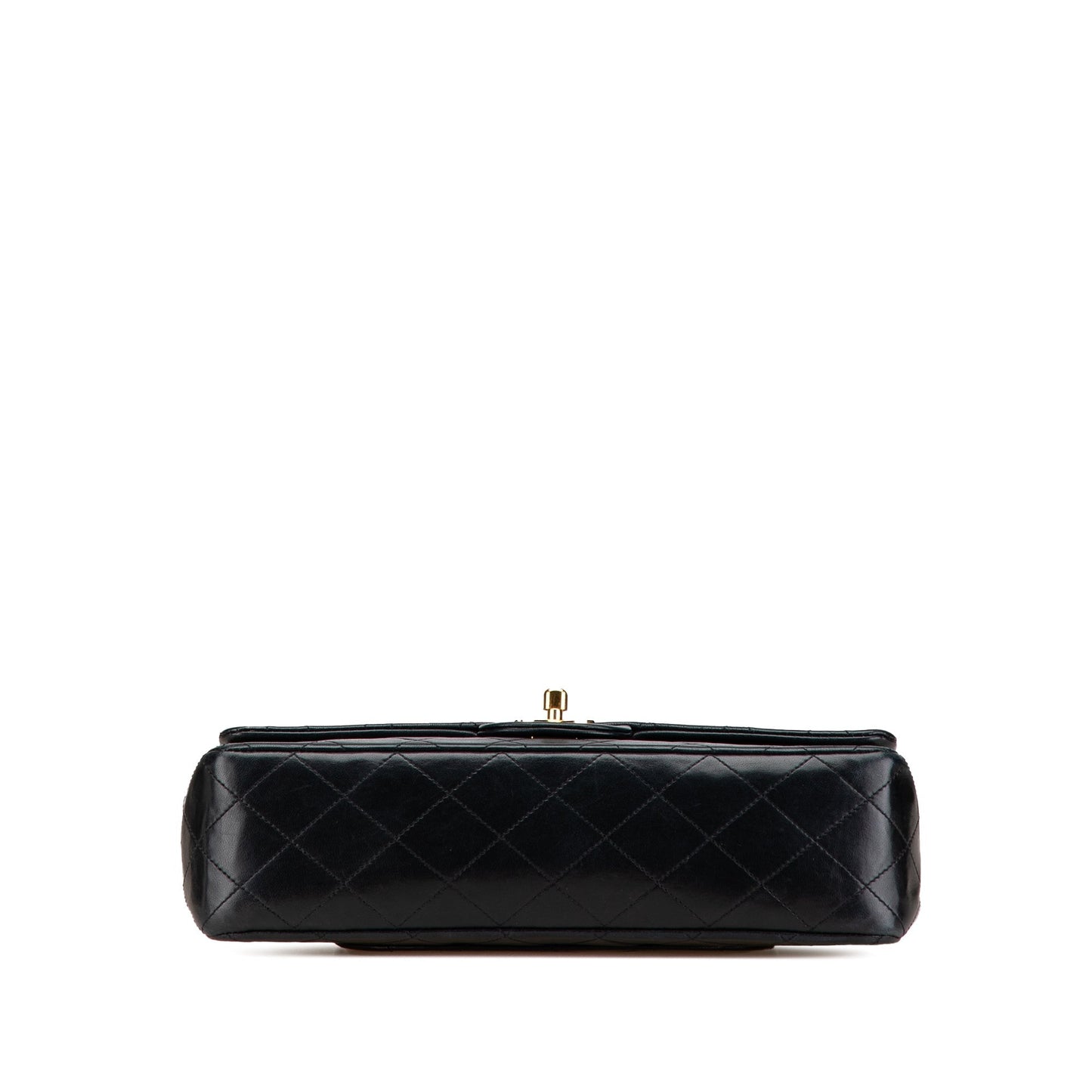 Black Chanel Medium Classic Lambskin Double Flap Shoulder Bag