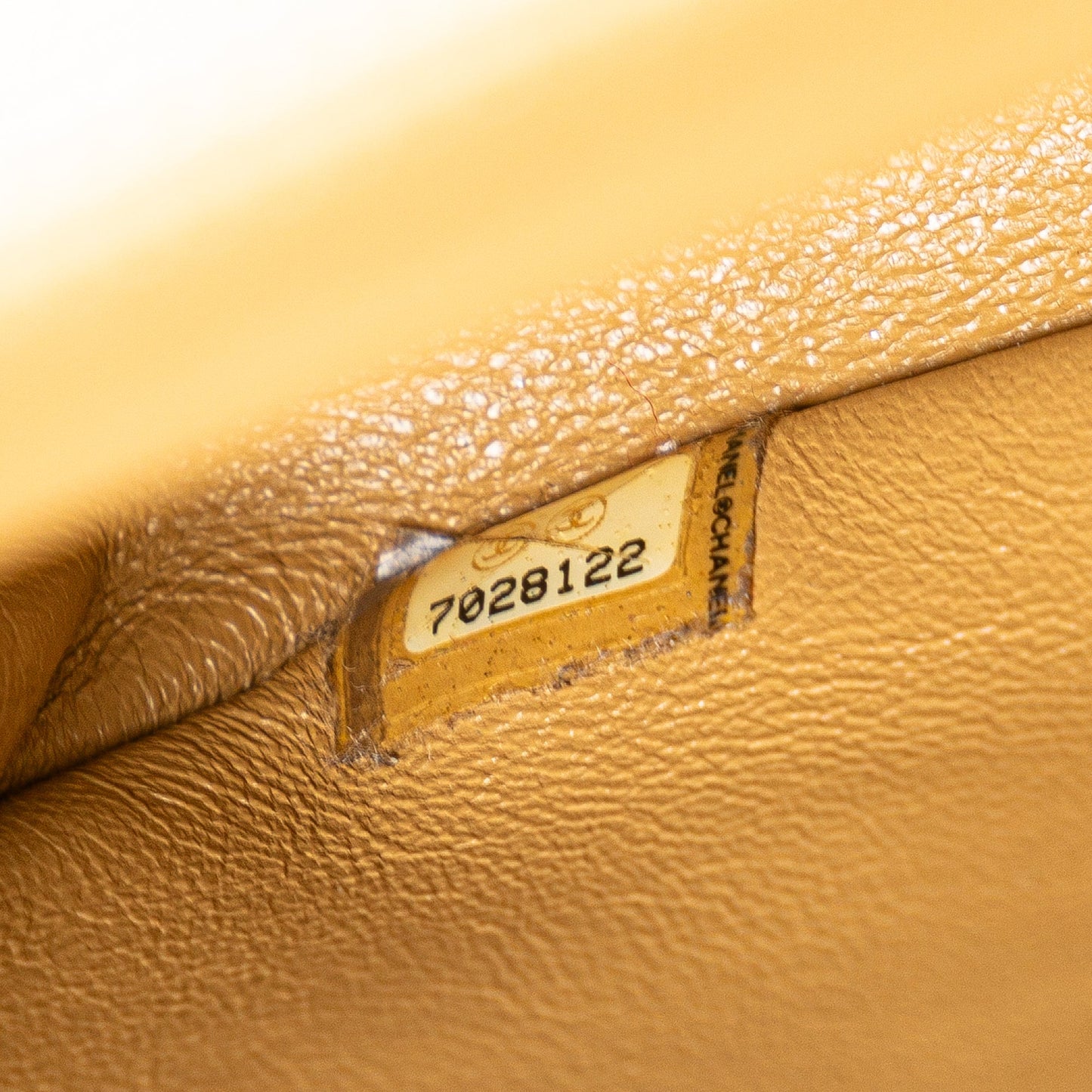 Tan Chanel Lambskin Wild Stitch Chocolate Bar Chain Flap Shoulder Bag