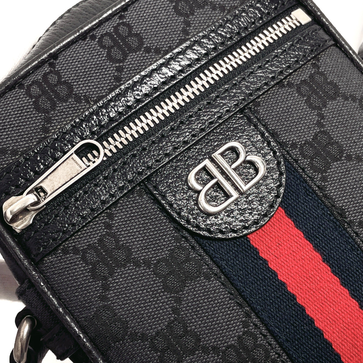 BALENCIAGA Shoulder Bag 680129 Canvas, Leather black The Hacker Project BALENCIAGAxGUCCI collaboration