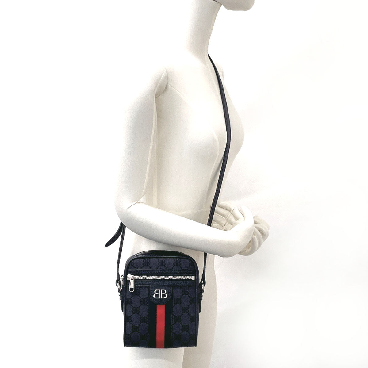 BALENCIAGA Shoulder Bag 680129 Canvas, Leather black The Hacker Project BALENCIAGAxGUCCI collaboration