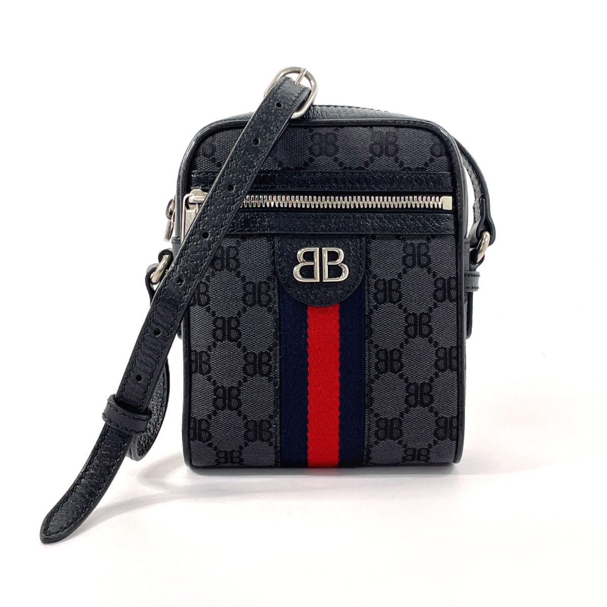 BALENCIAGA Shoulder Bag 680129 Canvas, Leather black The Hacker Project BALENCIAGAxGUCCI collaboration
