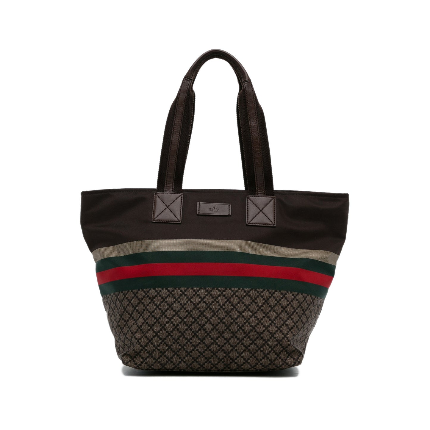 Brown Gucci Diamante Web Tote