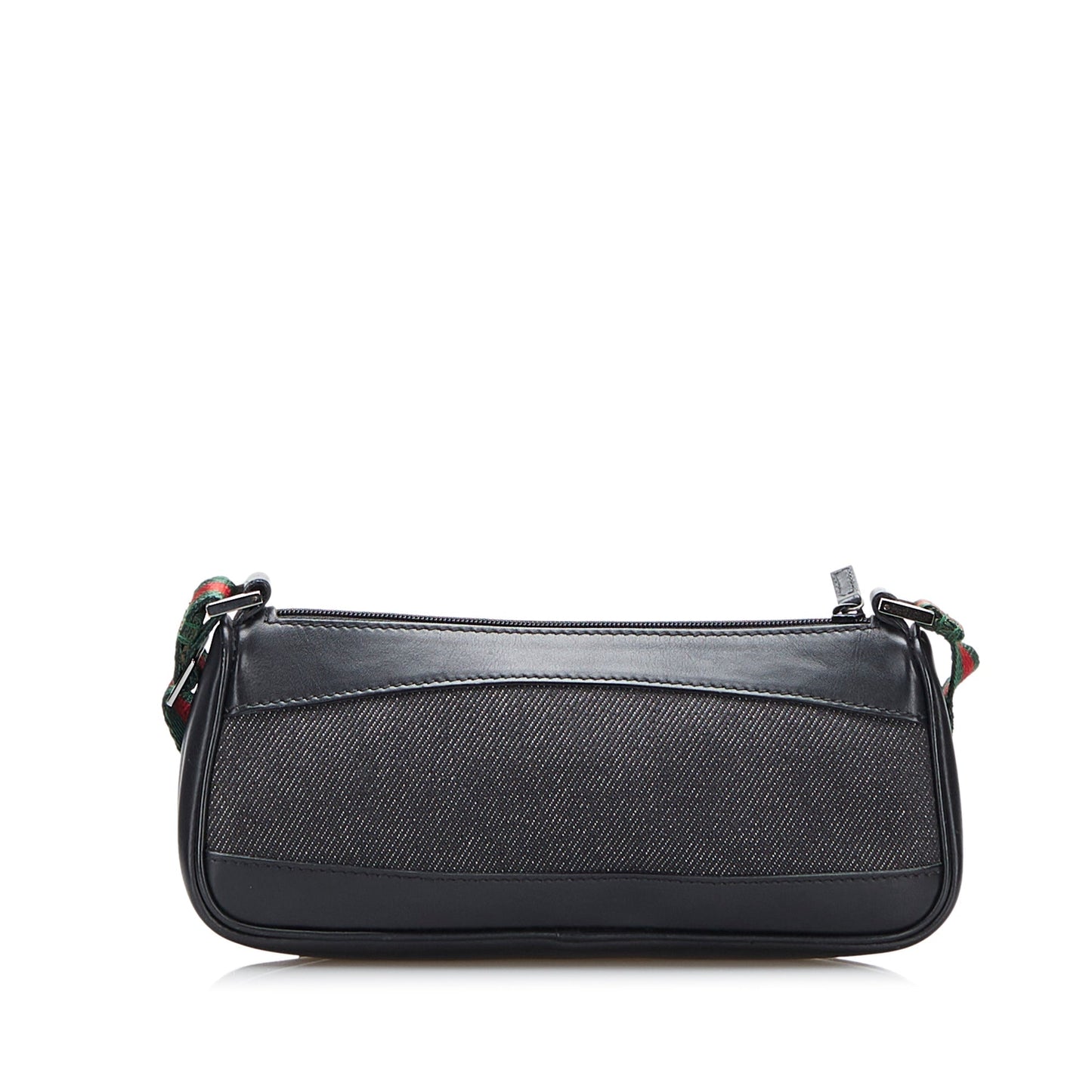 Gucci Web Baguette Black GG Denim Canvas