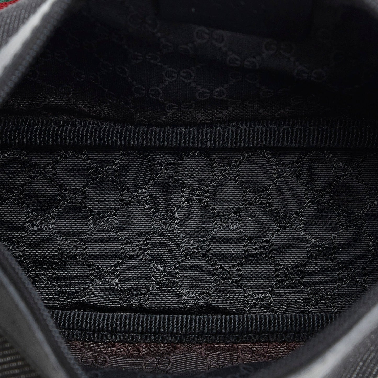 Gucci Web Baguette Black GG Denim Canvas