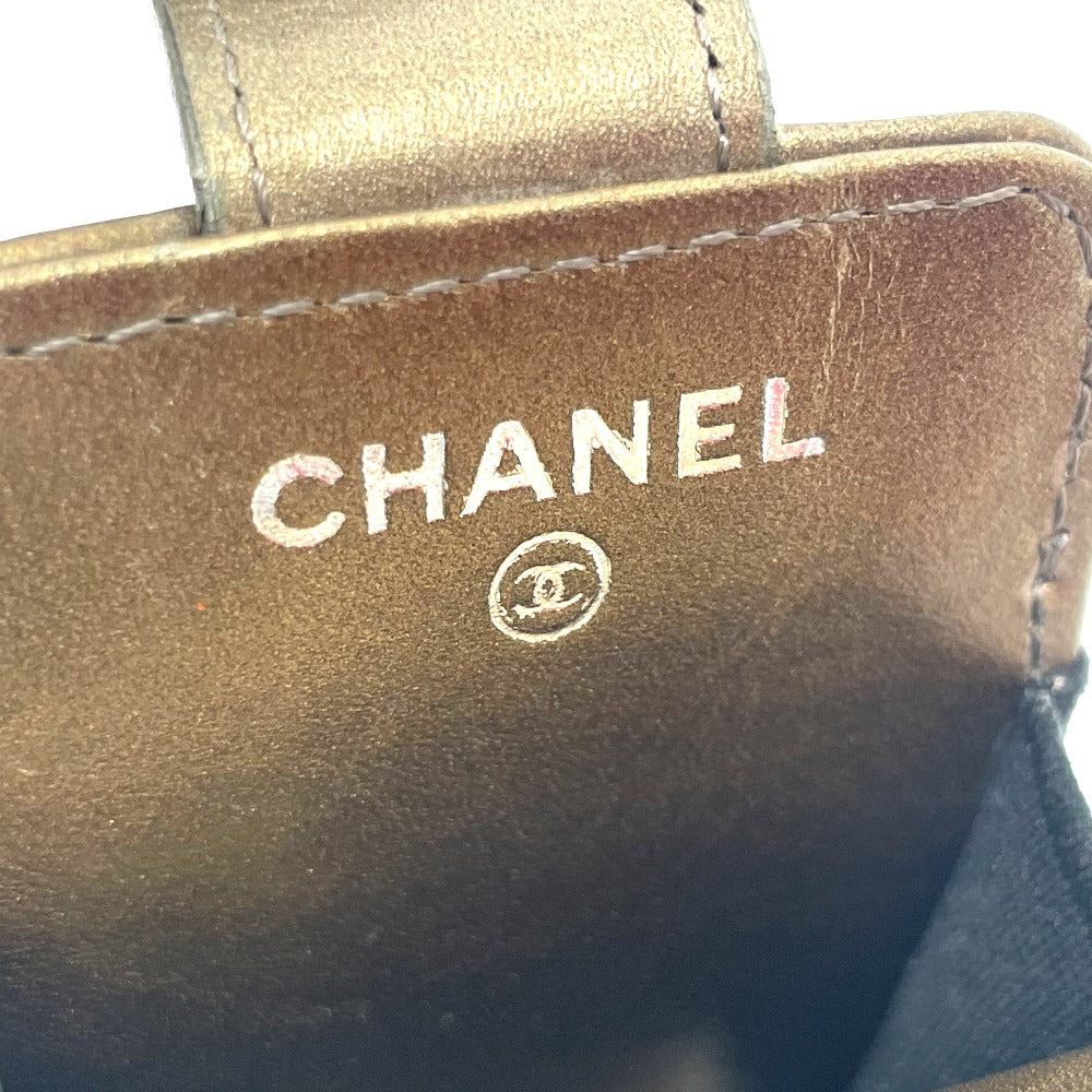 CHANEL Shoulder Bag A32475 leather Gold x Silver Metal 06A Matelasse Paris New York Women Used