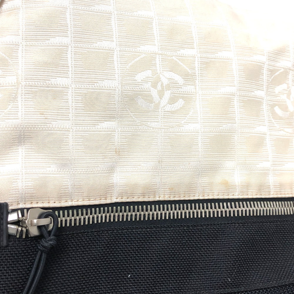 CHANEL Shoulder Bag canvas white CC COCO Mark New travel line Women Used