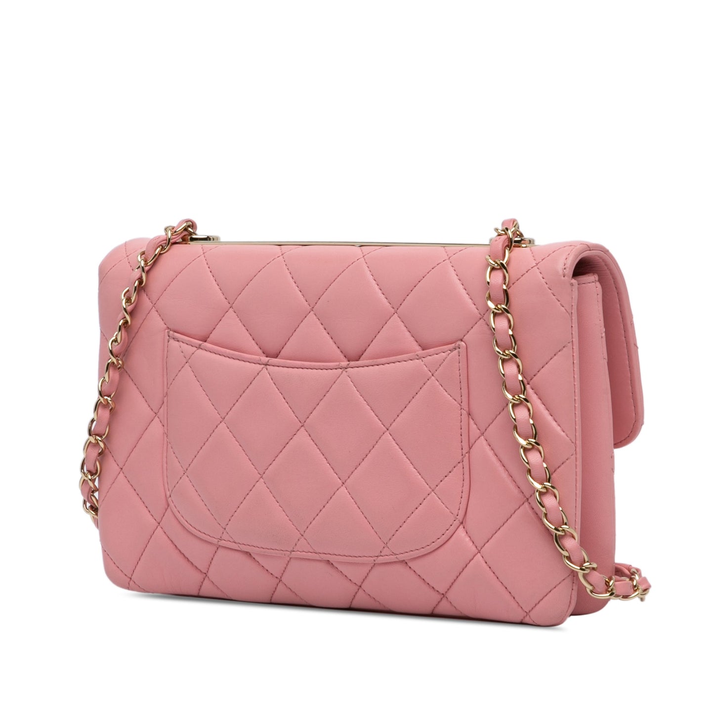 Pink Chanel Medium Lambskin Trendy CC Flap Shoulder Bag