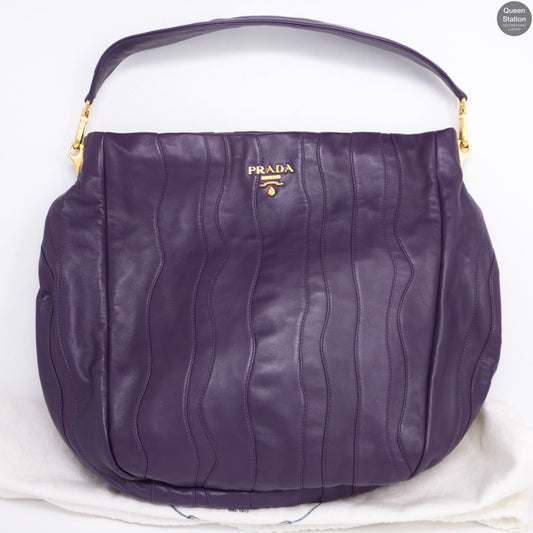 Viola Nappa Stripes Shoulder Bag