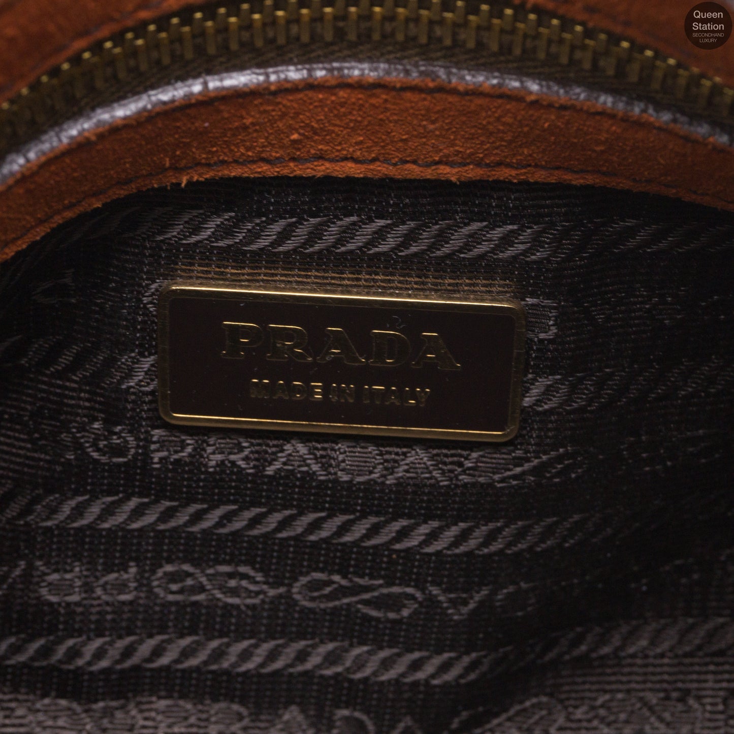 Orange Suede Leather Shoulder Bag