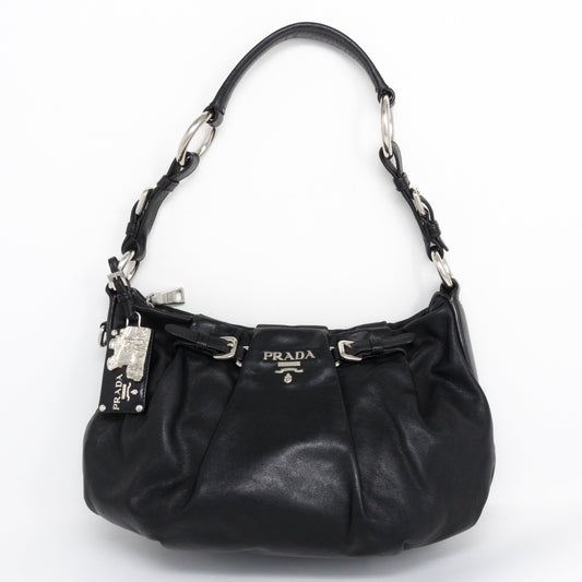 Shoulder Bag Black Leather