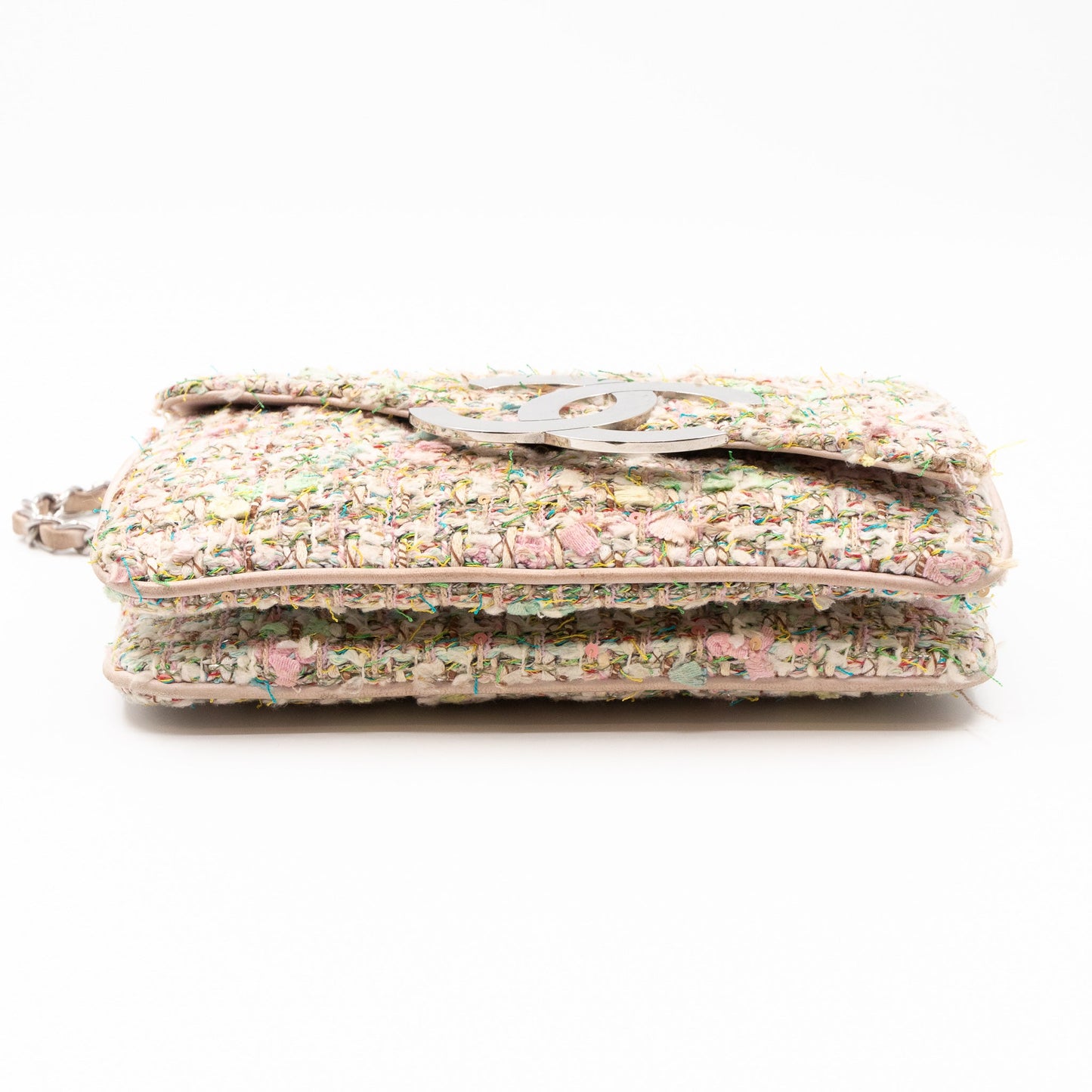 Small Diagonal Flap CC Shoulder Bag Tweed