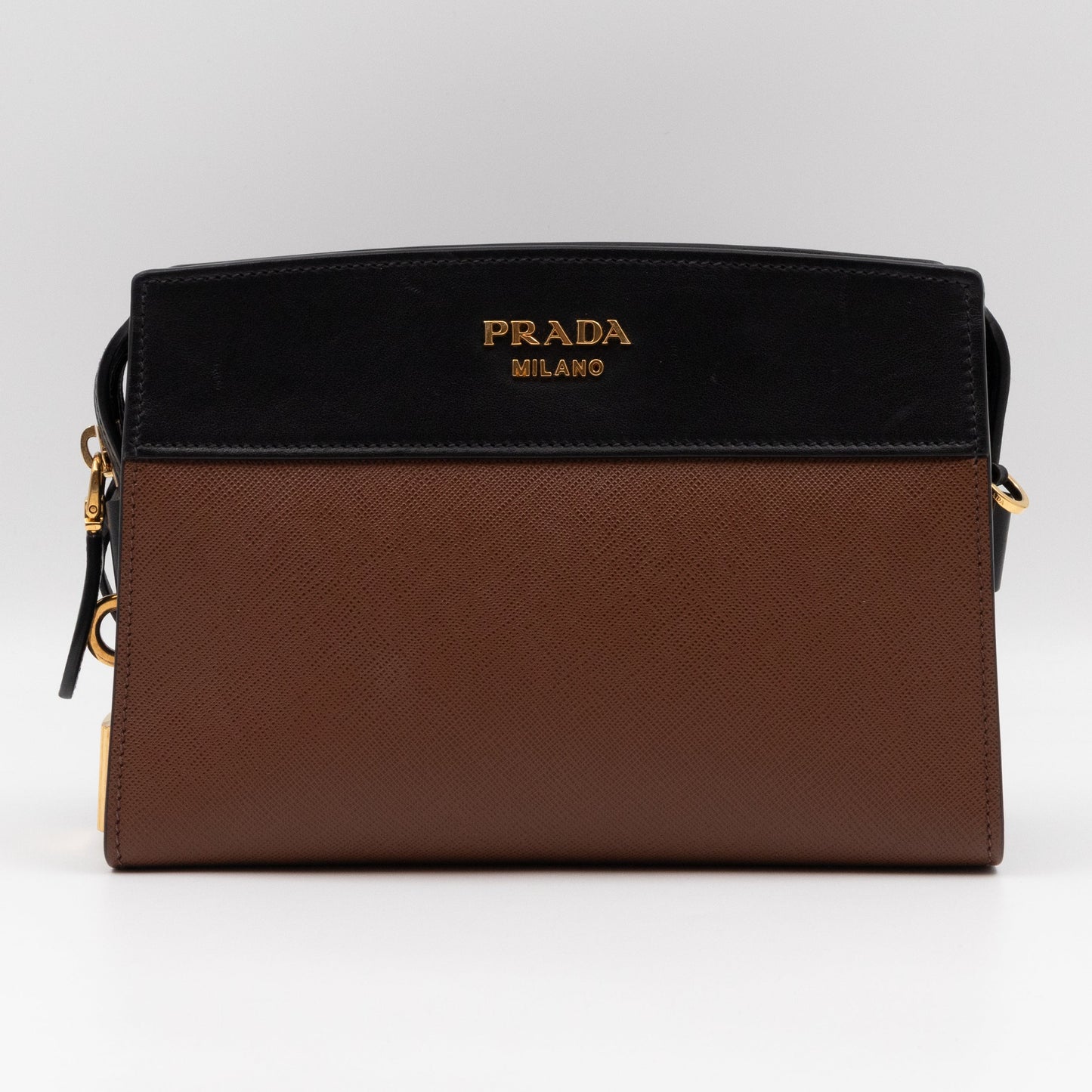 Esplanade Shoulder Bag Palissandro Brown & Noir Leather