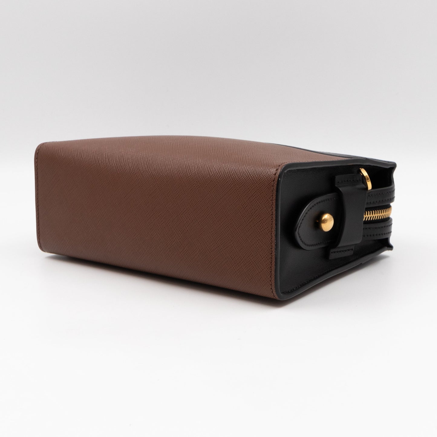 Esplanade Shoulder Bag Palissandro Brown & Noir Leather