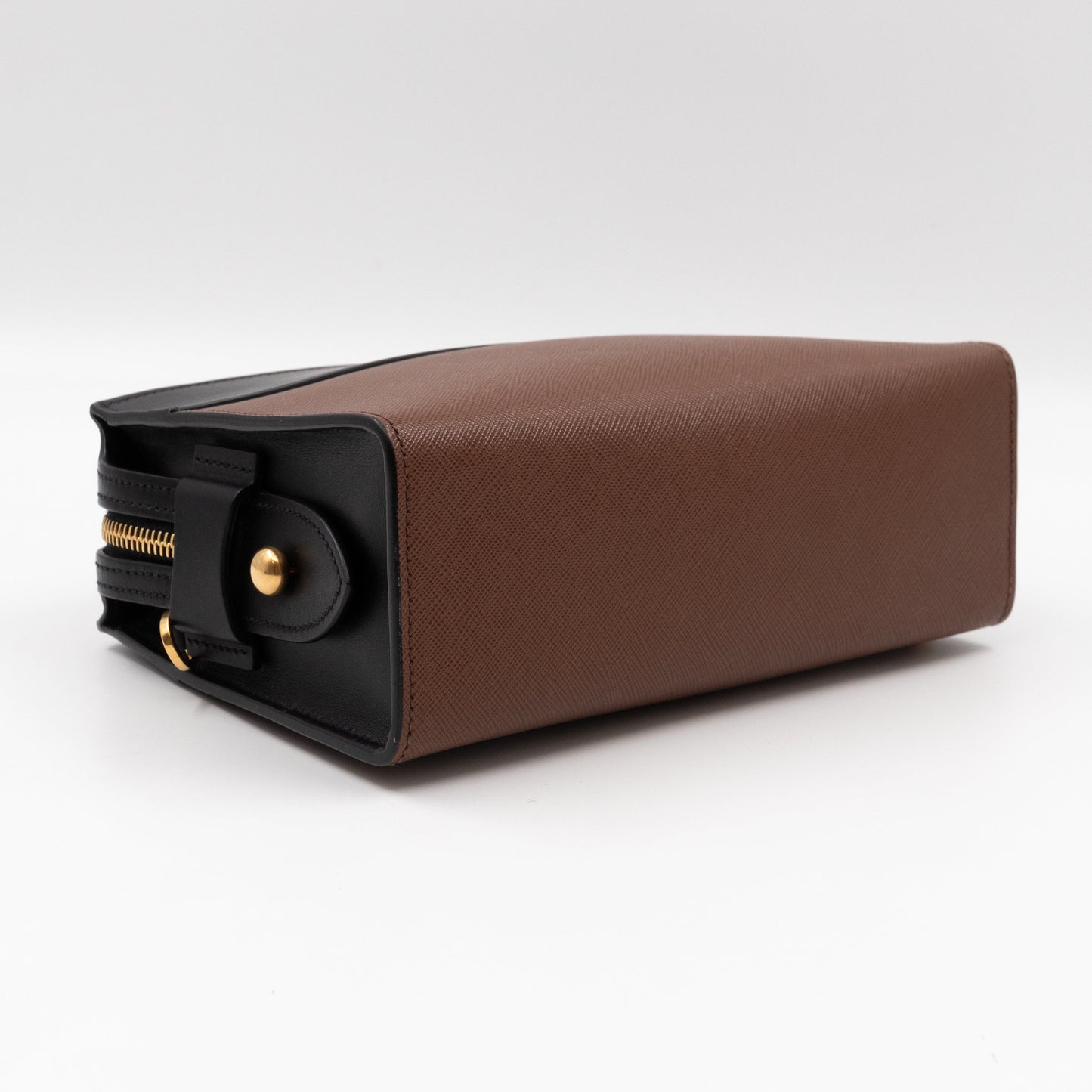 Esplanade Shoulder Bag Palissandro Brown & Noir Leather
