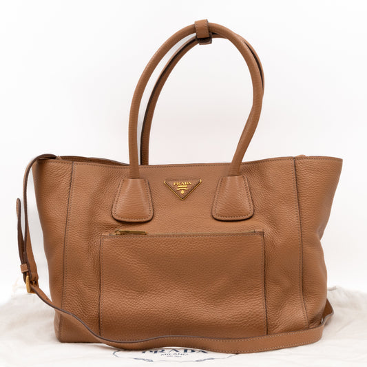 Shoulder Tote Bag Sughero Vitello Daino Leather