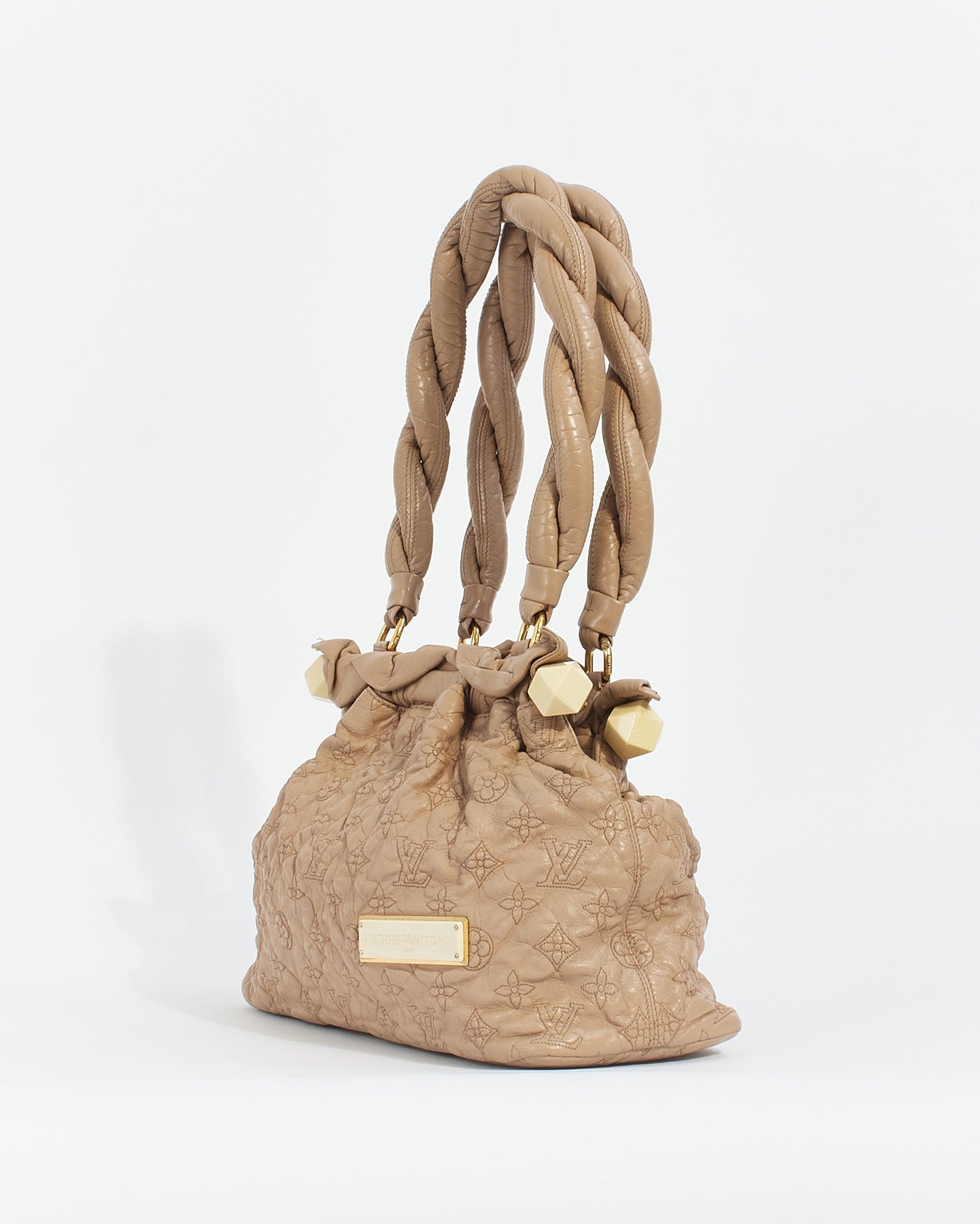 Louis Vuitton Beige Leather Olympe Stratus PM Shoulder Bag