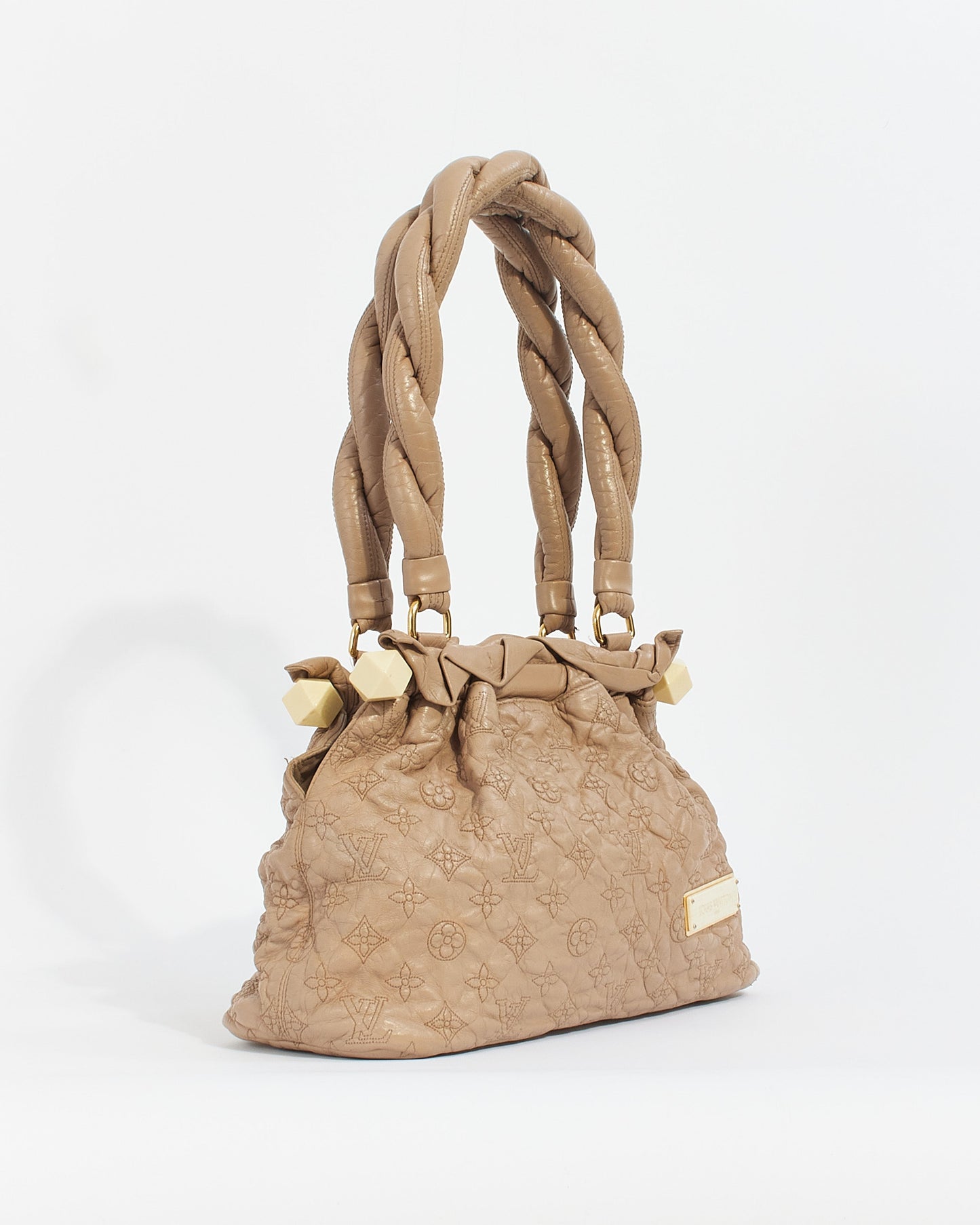 Louis Vuitton Beige Leather Olympe Stratus PM Shoulder Bag
