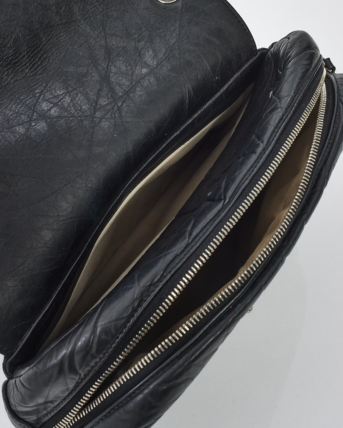 Chanel Black Quillted Leather Easy Zip Shoulder Bag with SHW