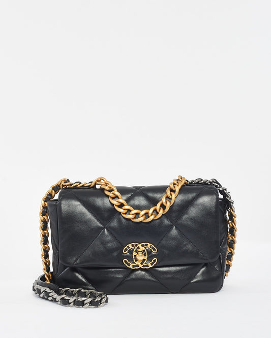 Chanel Black Quilted Leather Medium 19 Shoulder Bag