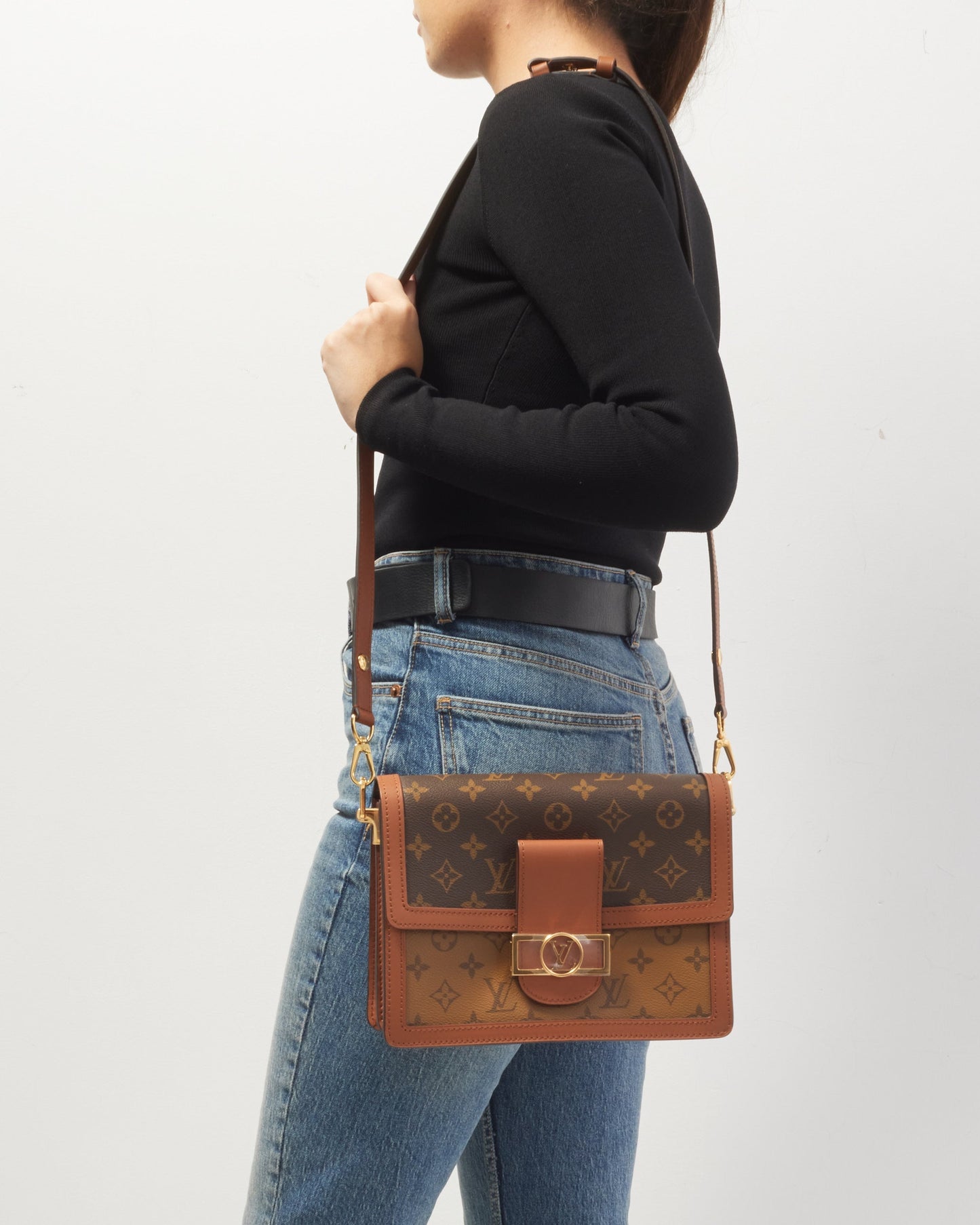 Louis Vuitton Reverse Monogram Canvas Dauphine Shoulder Bag