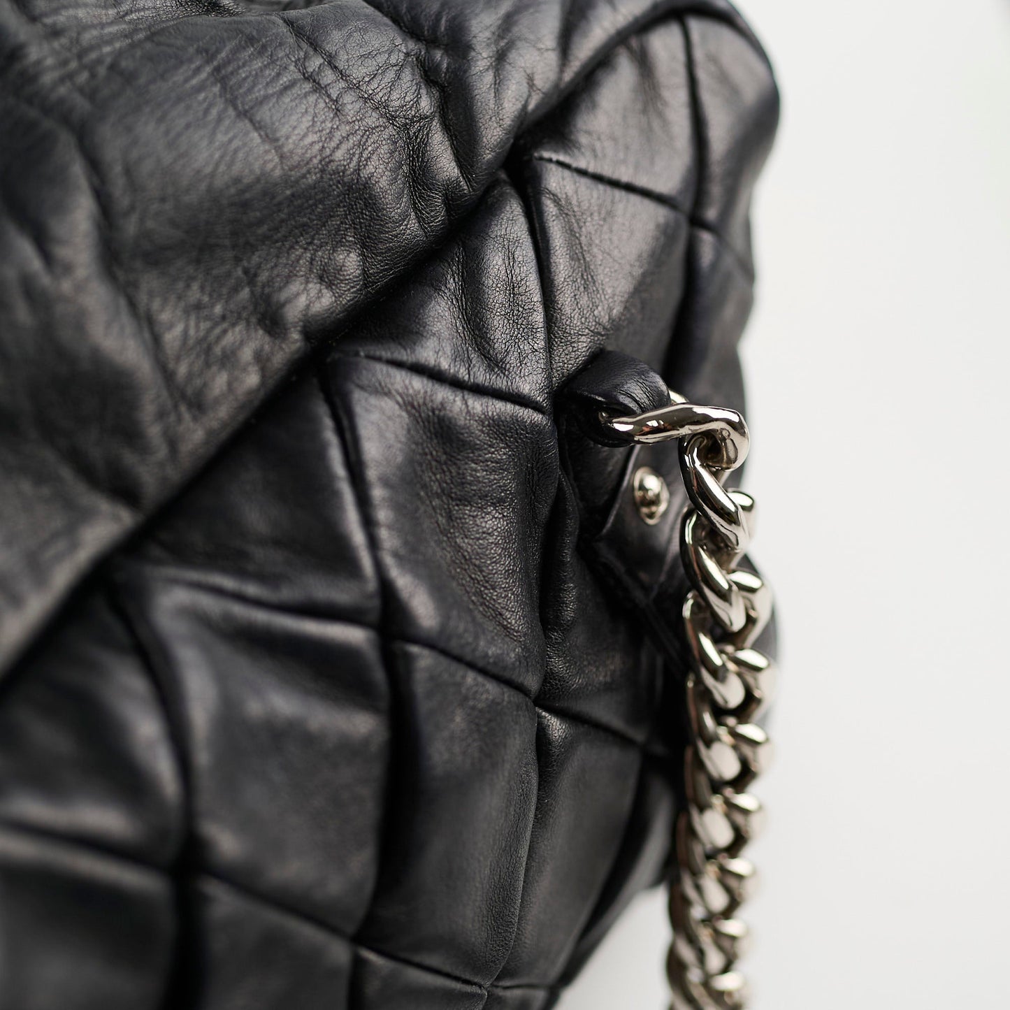 Chanel Bowling Black Lambskin Shoulder Bag - Series 12