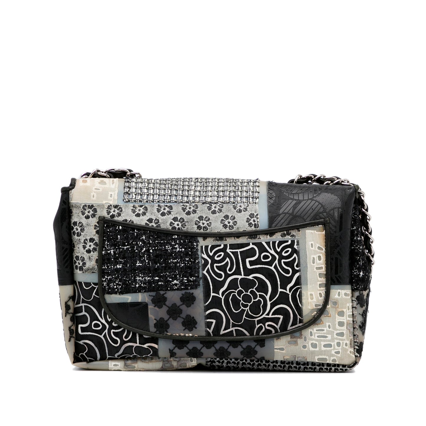 Black Chanel Jumbo CC Patchwork Classic Flap Shoulder Bag