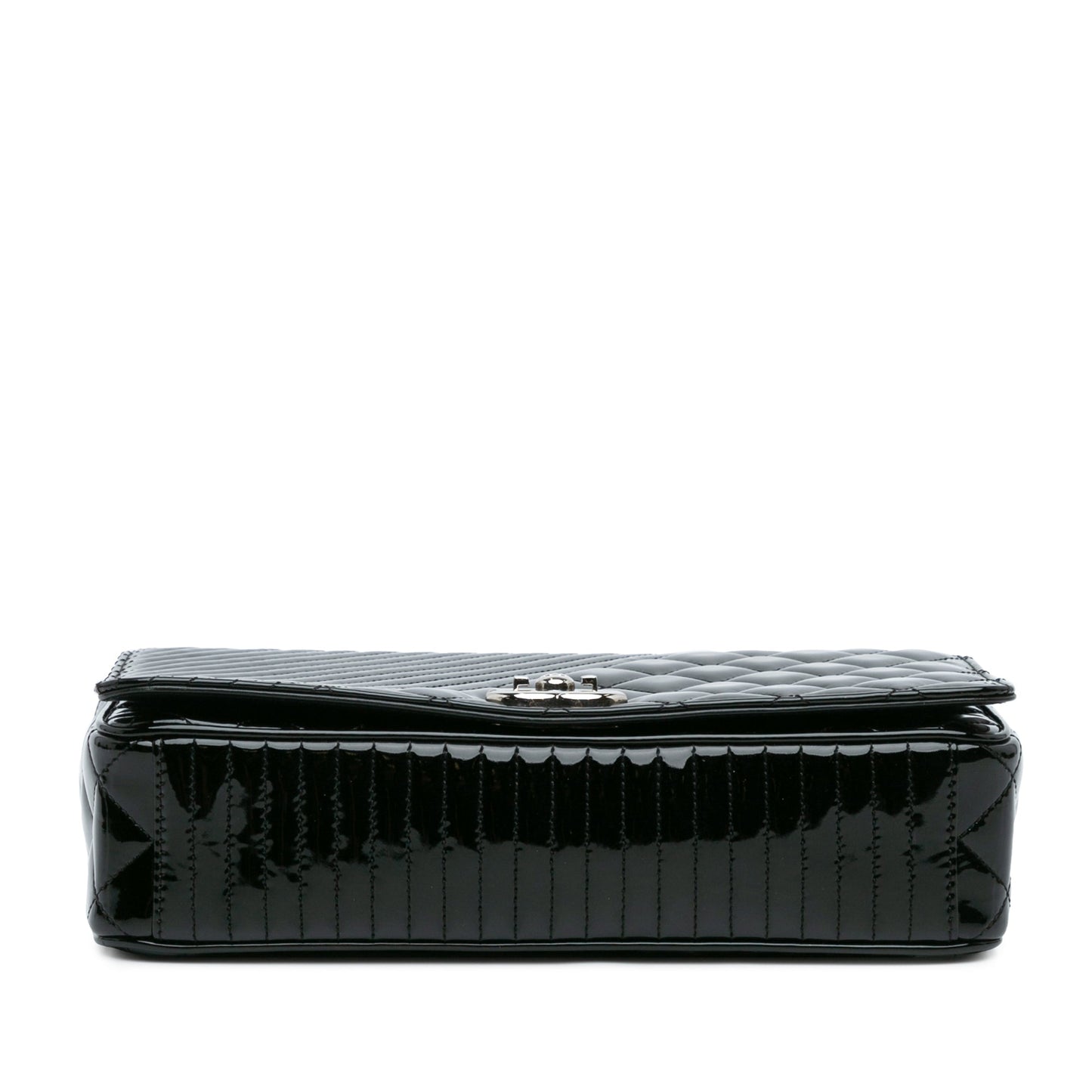 Black Chanel Medium Patent Coco Boy Flap Shoulder Bag