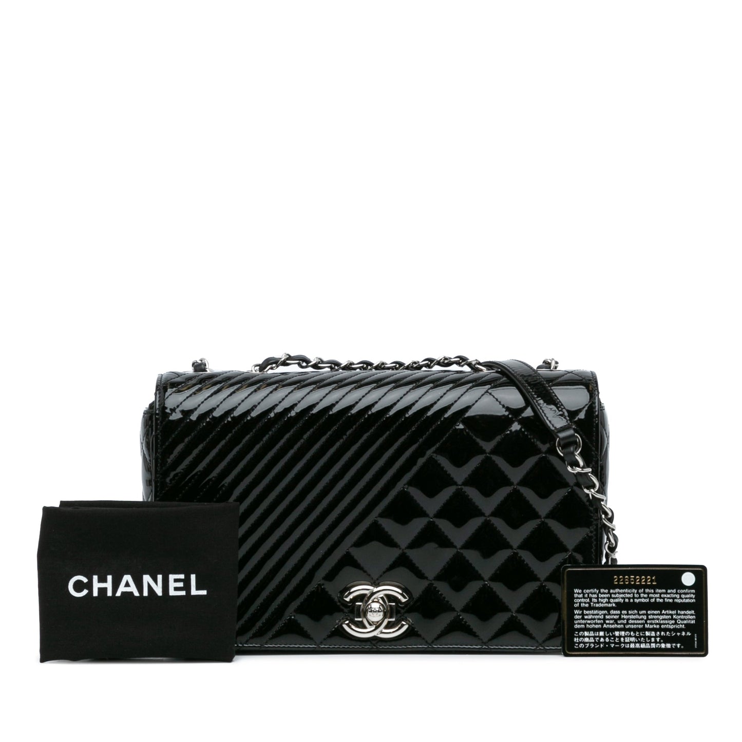 Black Chanel Medium Patent Coco Boy Flap Shoulder Bag