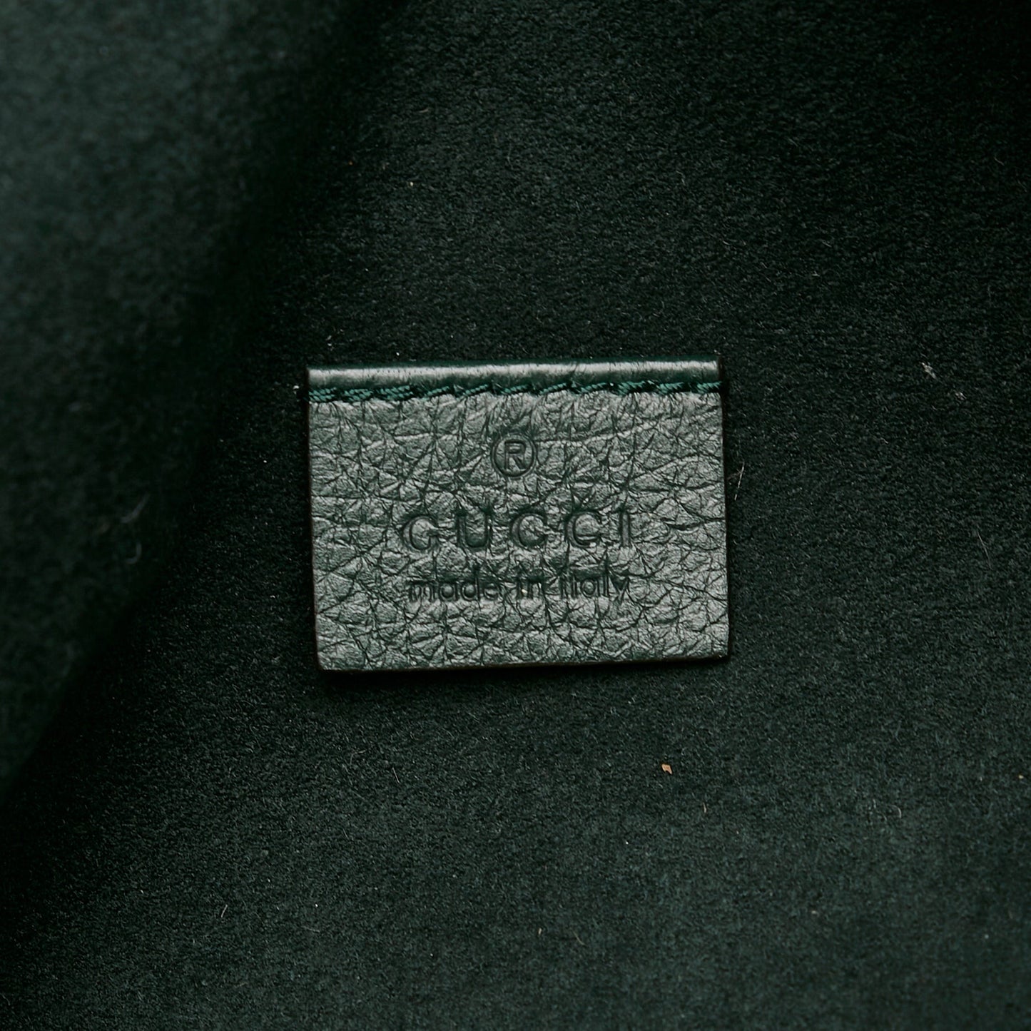 Gucci Web Belt Bag Green Crystal Embellished Leather