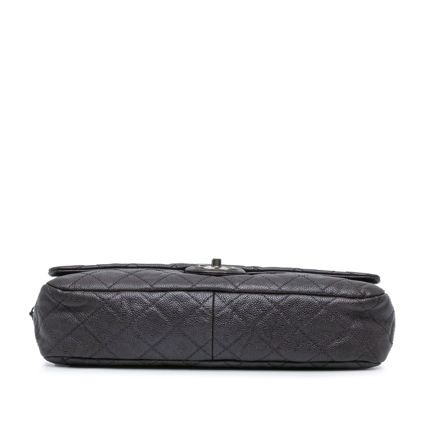 Gray Chanel Jumbo Quilted Caviar Easy Flap Shoulder Bag
