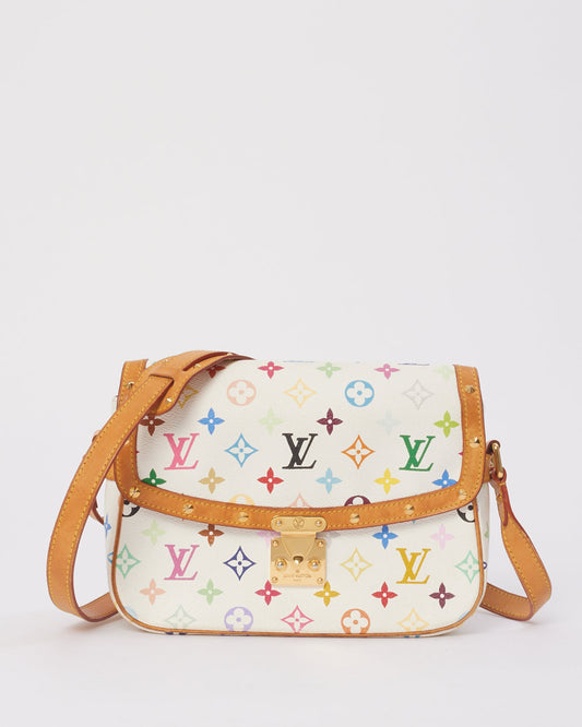 Louis Vuitton White Monogram Multicolor Murakami Sologne Shoulder Bag