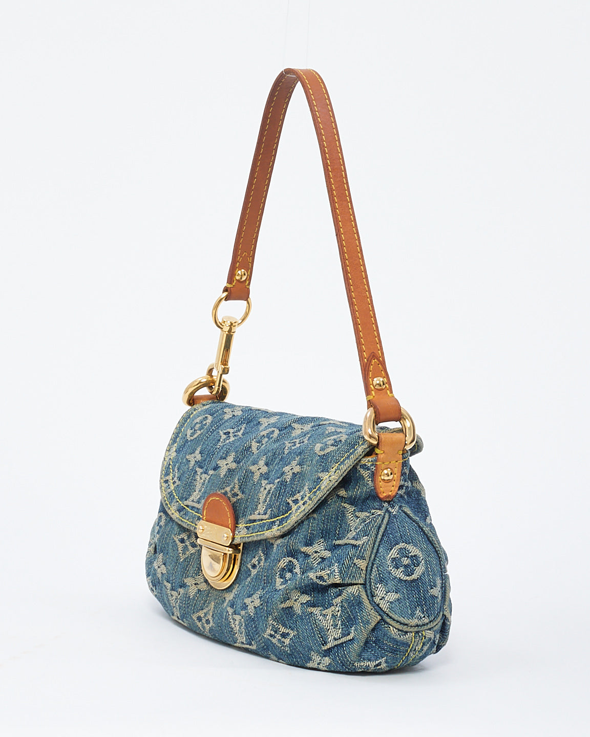 Louis Vuitton Monogram Denim Mini Pleaty Shoulder Bag