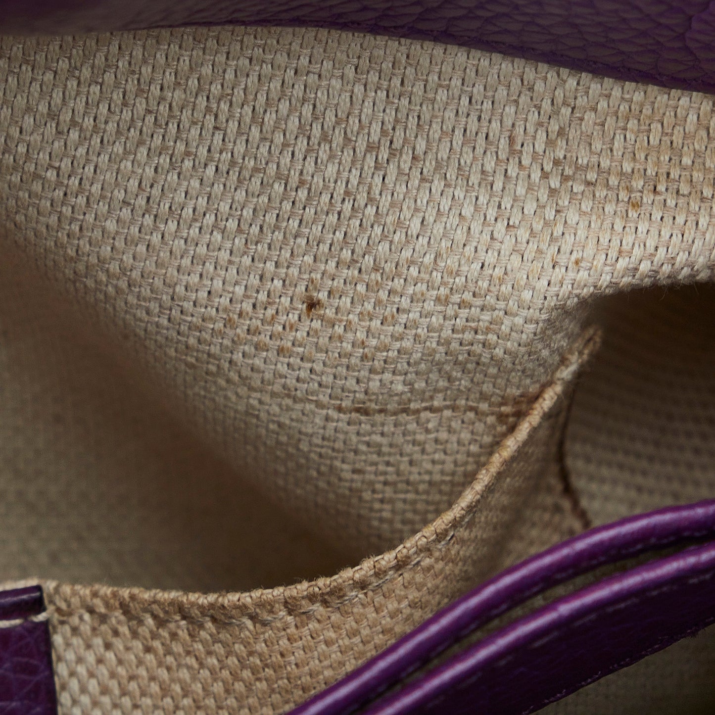 Purple Gucci Soho Chain Tote