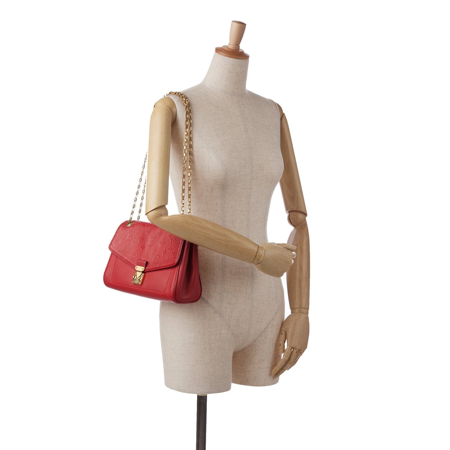 Red Louis Vuitton Monogram Empreinte Saint Germain PM Shoulder Bag