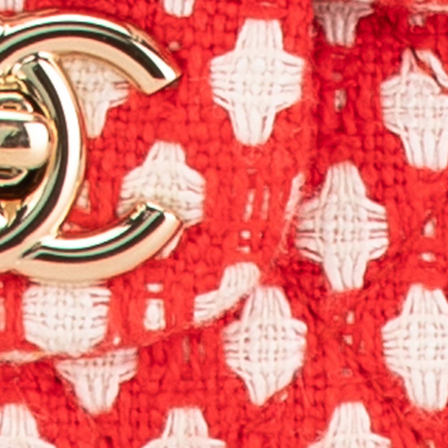 Red Chanel Jumbo Tweed Double Flap Shoulder Bag