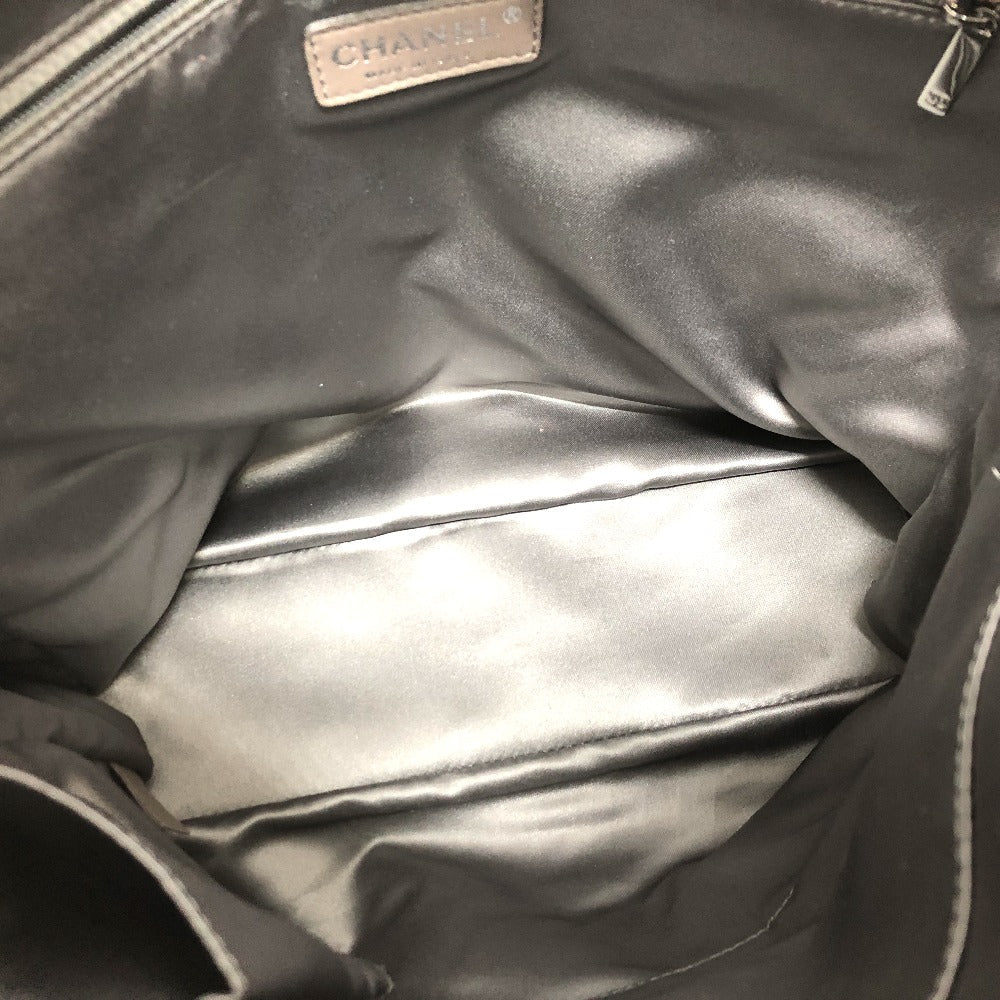 CHANEL Shoulder Bag Leather / suede white CC COCO Mark Portobello Matelasse