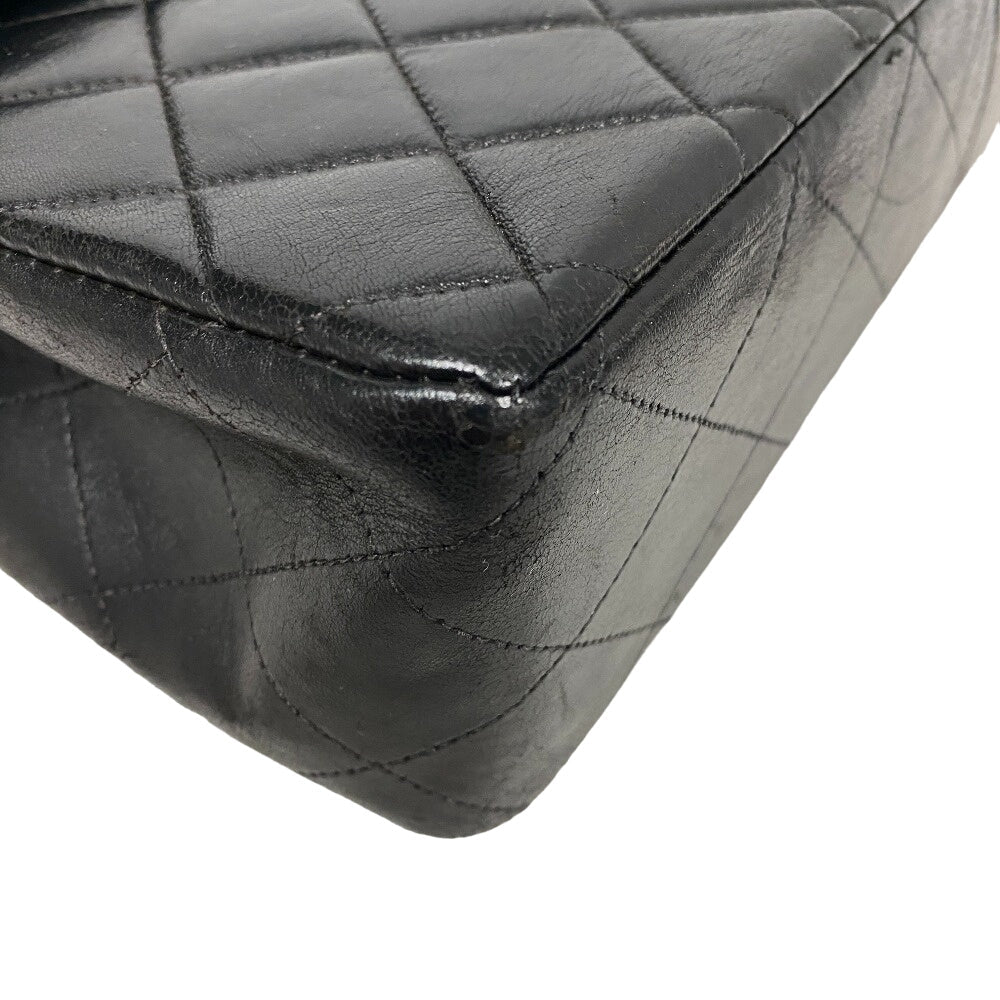 CHANEL Shoulder Bag lambskin black lambskin Deca Trasse 30