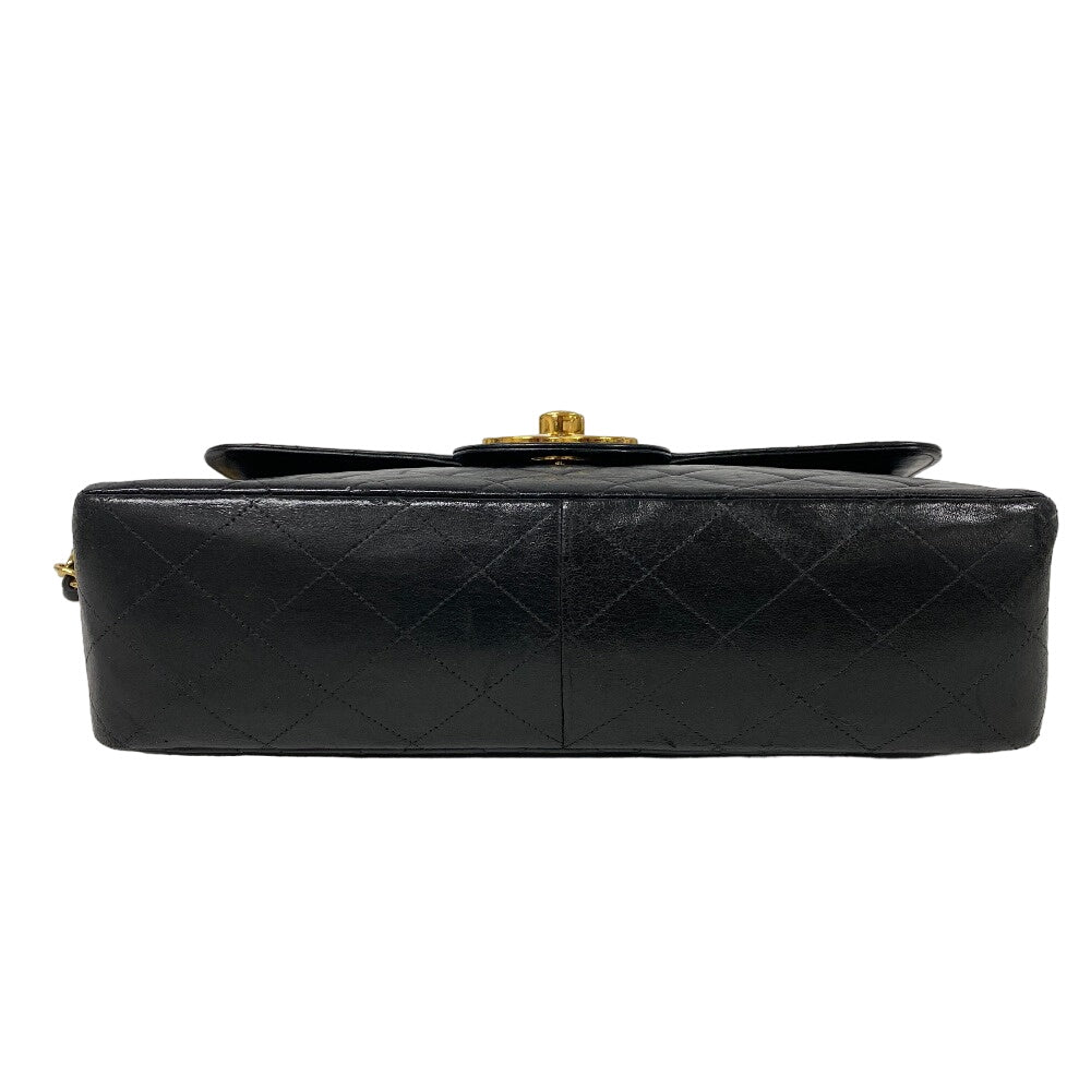 CHANEL Shoulder Bag lambskin black lambskin Deca Trasse 30