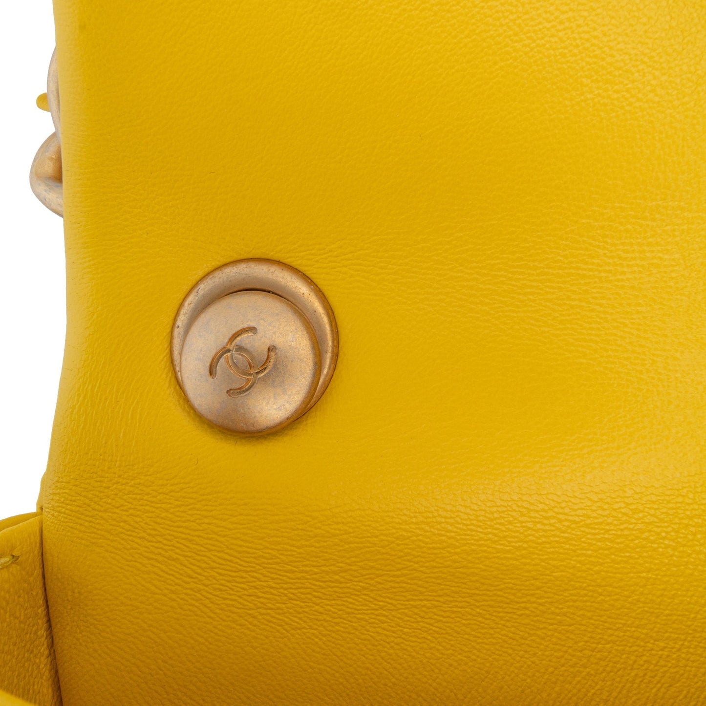 Yellow Chanel Mini Quilted Lambskin Candy Chain Crossbody Shoulder Bag
