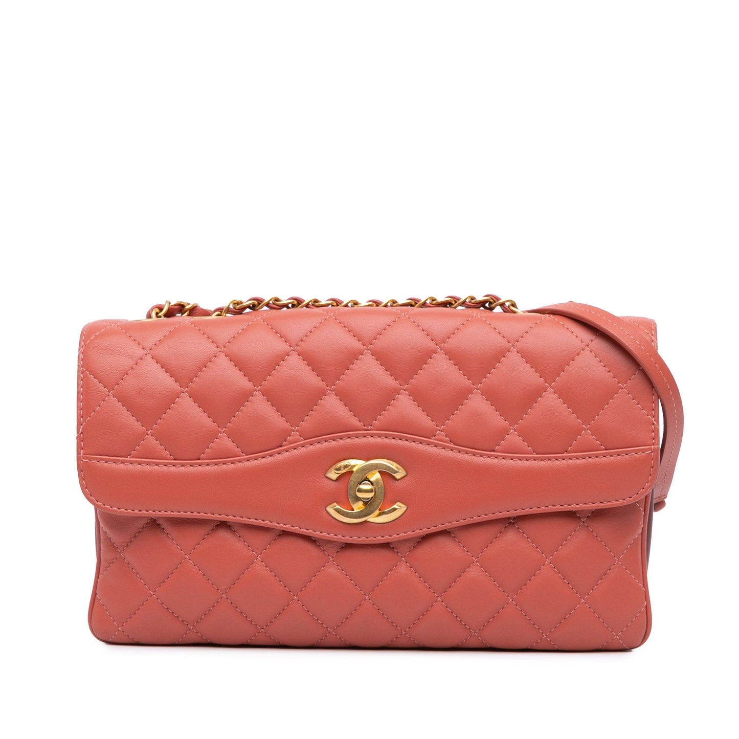 Pink Chanel Large Lambskin Daily Companion Flap Shoulder Bag