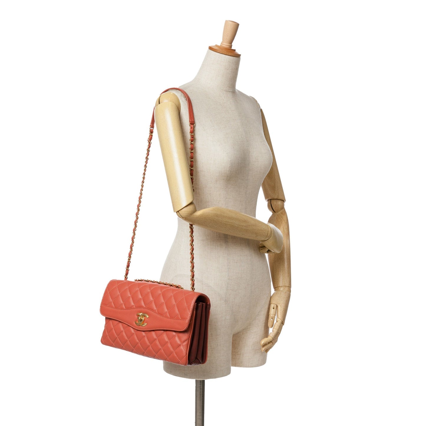 Pink Chanel Large Lambskin Daily Companion Flap Shoulder Bag