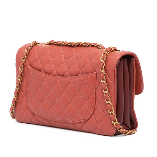 Pink Chanel Large Lambskin Daily Companion Flap Shoulder Bag