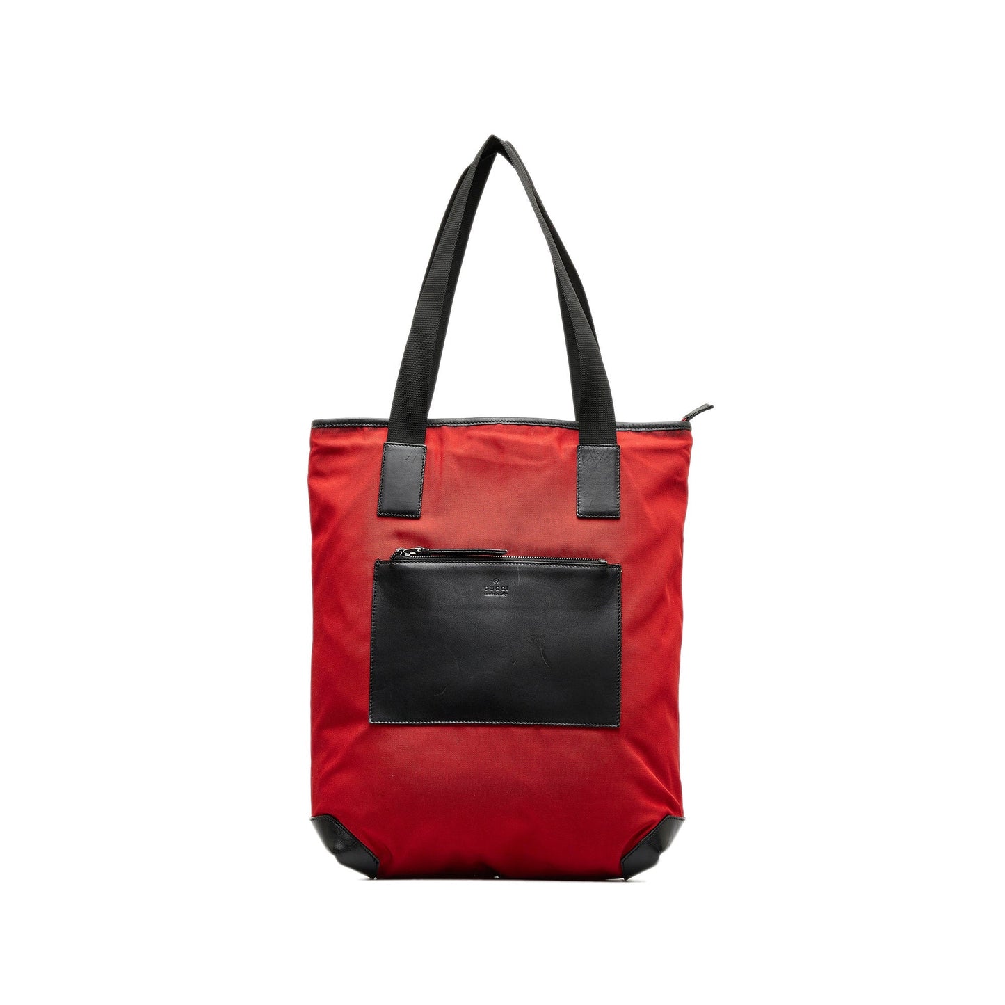 Red Gucci Nylon Tote Bag