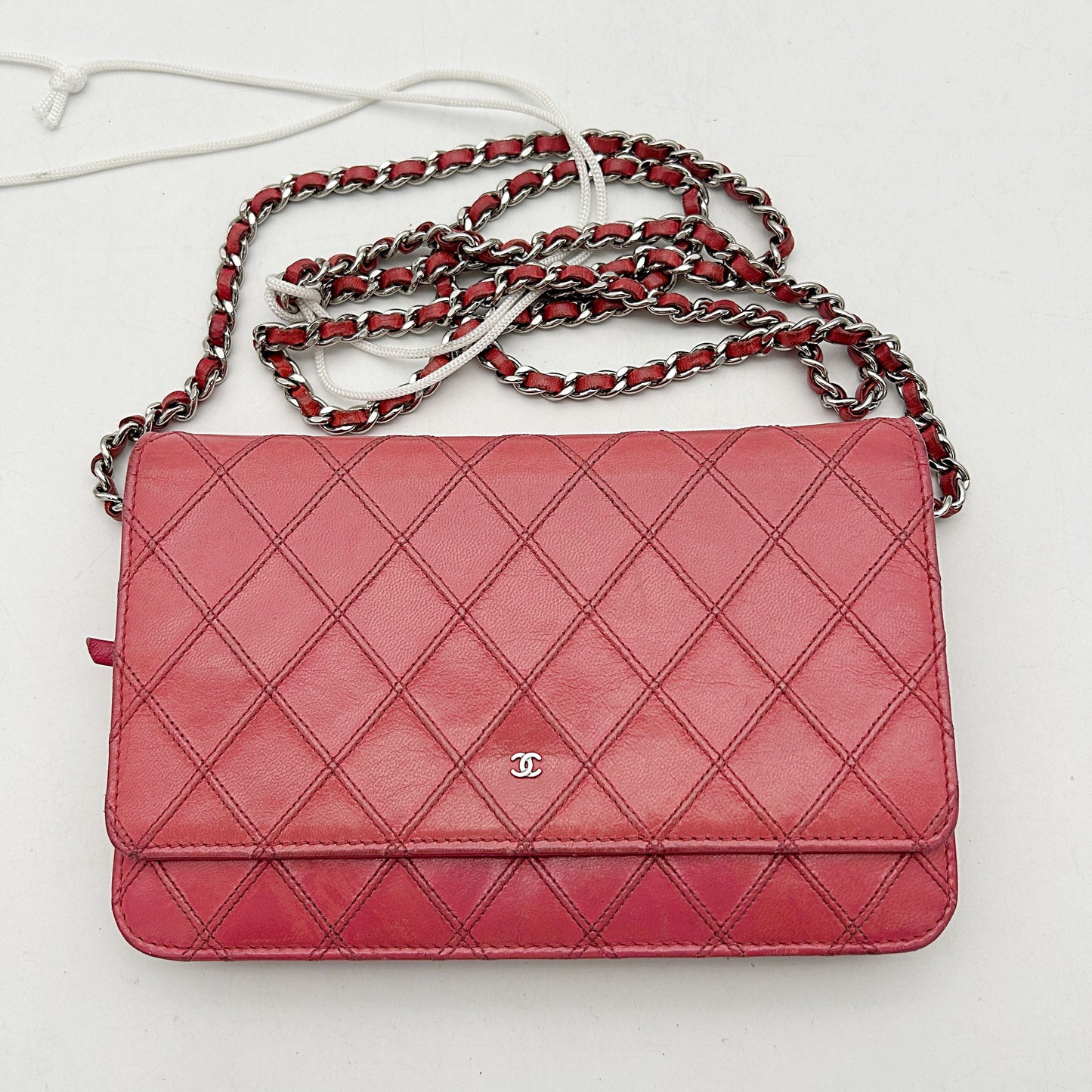 Chanel Matelasse Chain Wallet A33814 Women's Lambskin Chain/Shoulder Wallet Pink LA17738