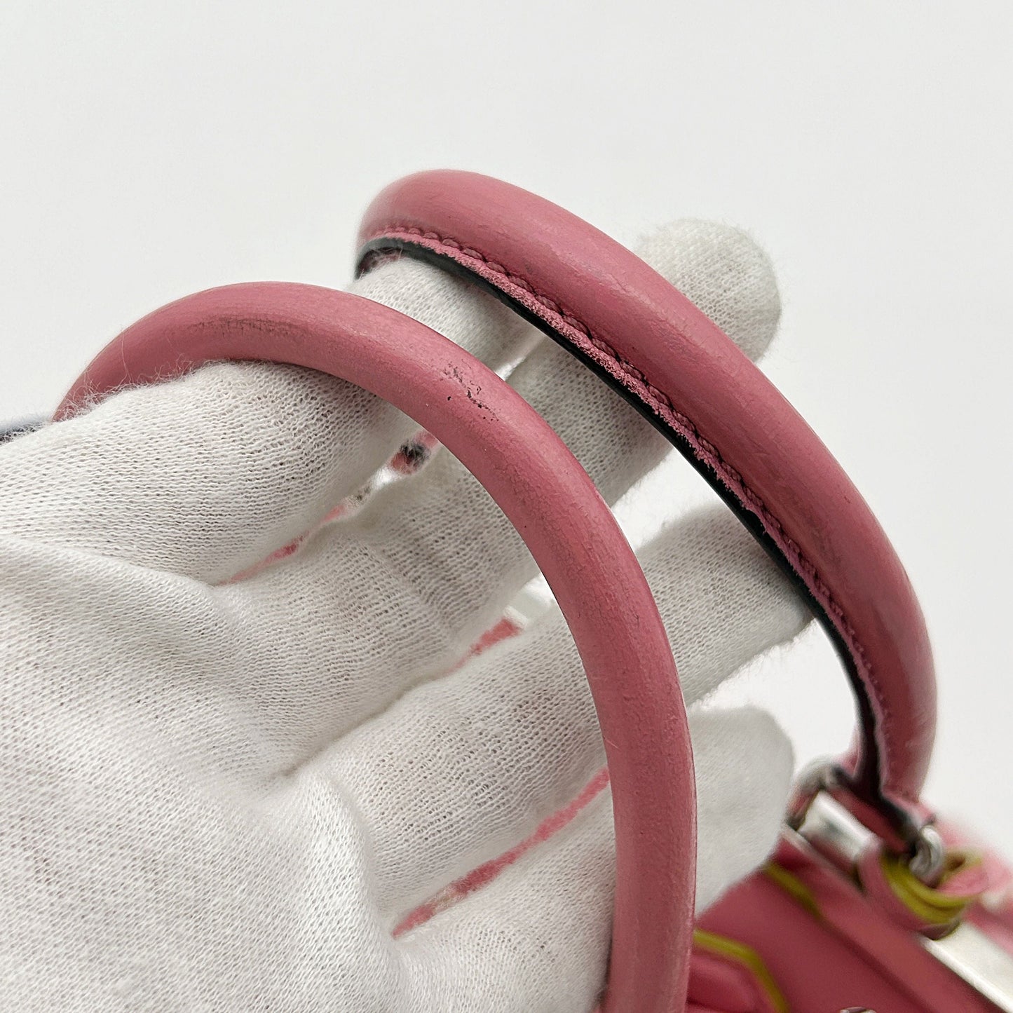 FENDI Vitello Dolce Mini 3jours Tote Pink LA5017