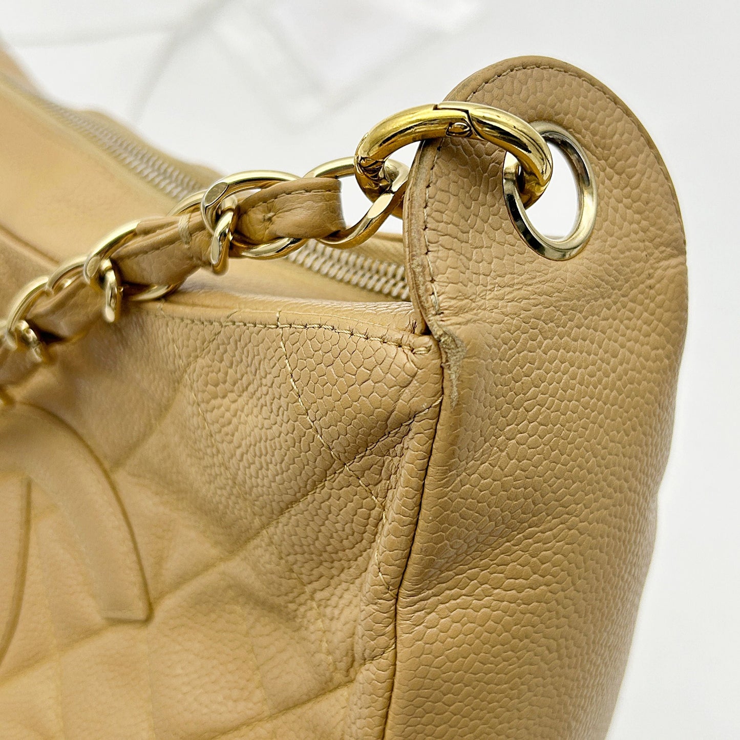 Chanel Caviar Timeless Pochette - Neutrals Shoulder Bags, Handbags LA986