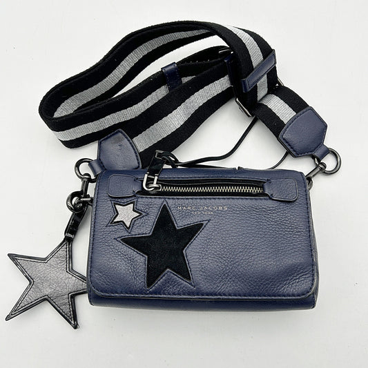 Marc Jacobs Star Embellished Leather Crossbody Bag - Blue Crossbody Bags, Handbags LA17026