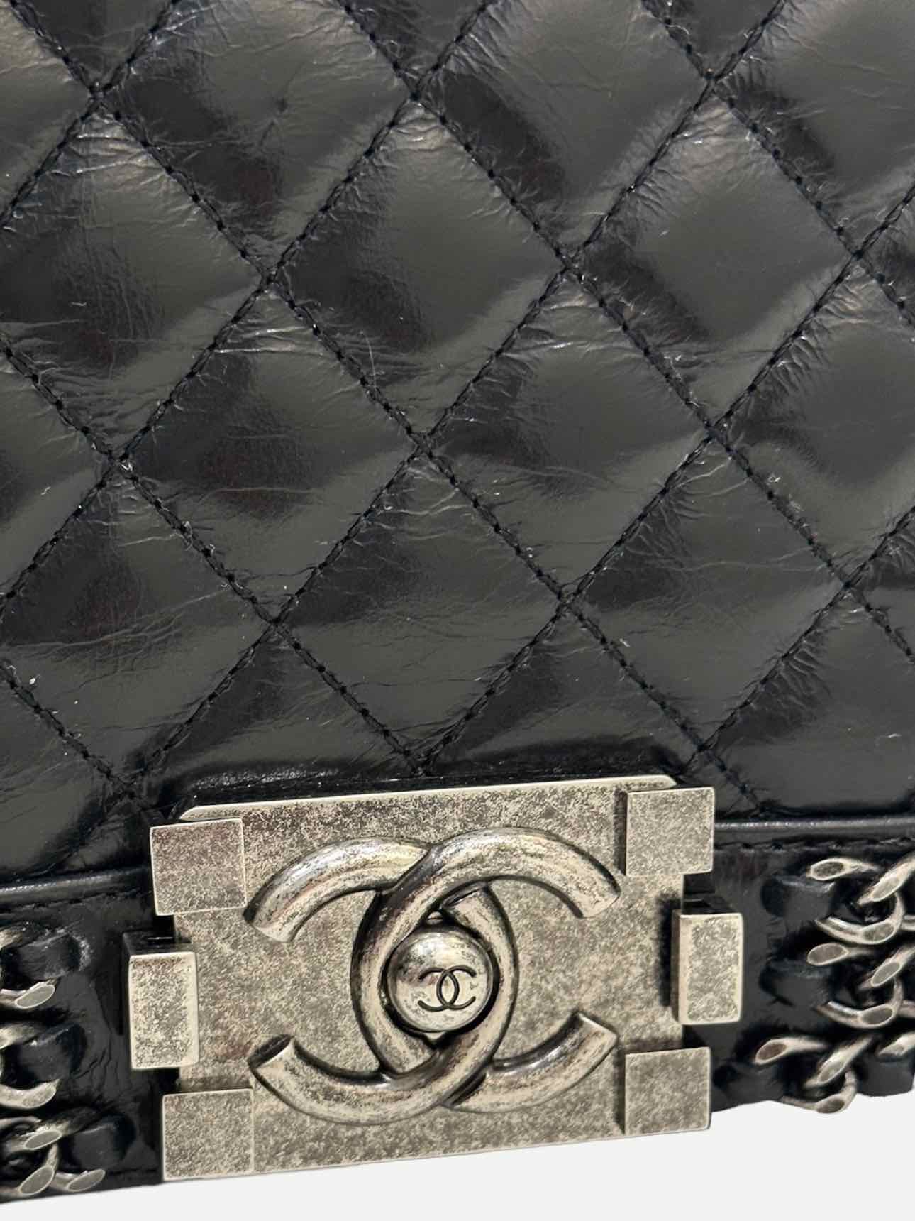 CHANEL Chain Boy Black Shoulder Bag