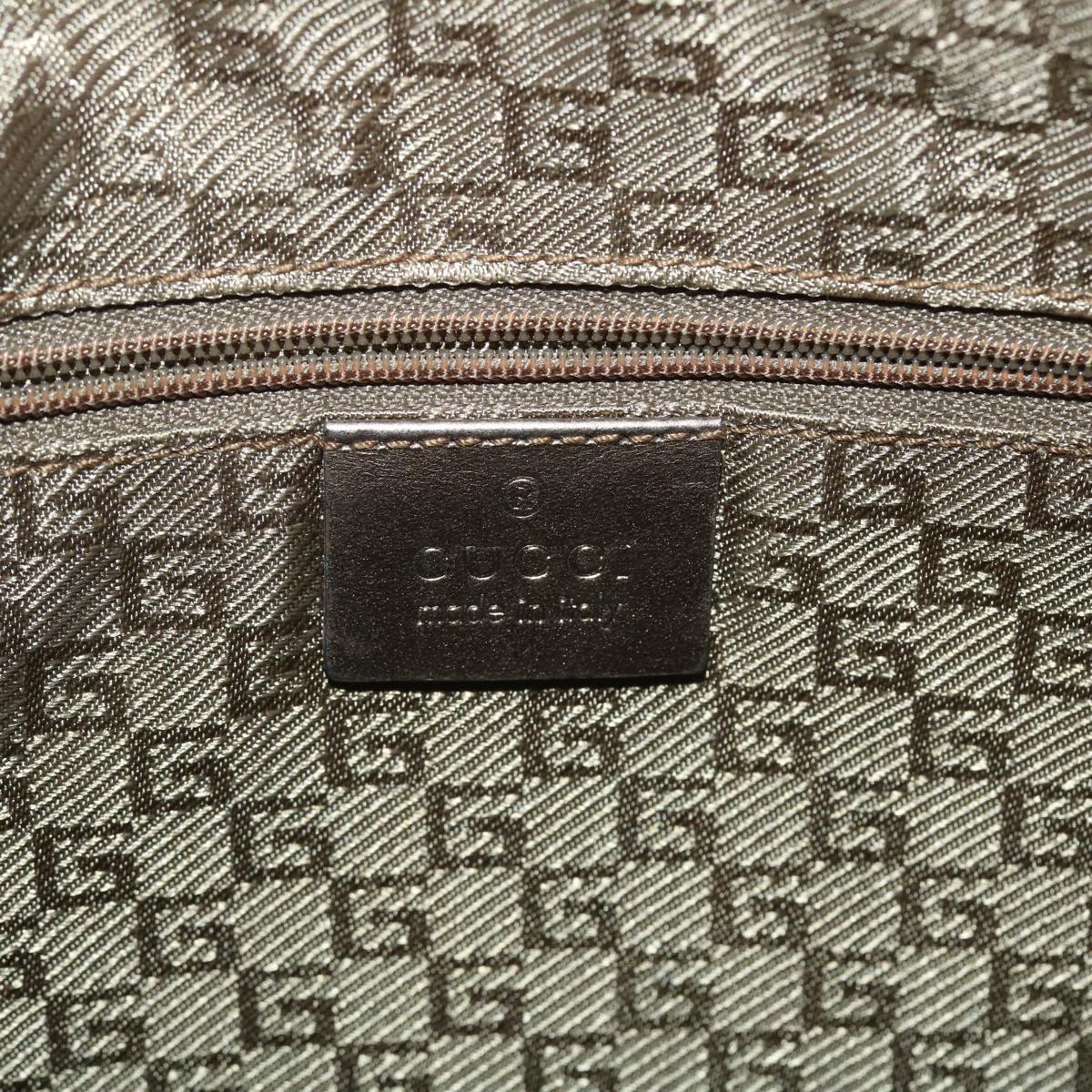 GUCCI Sherry Line Shoulder Bag Canvas Gold  ac1764