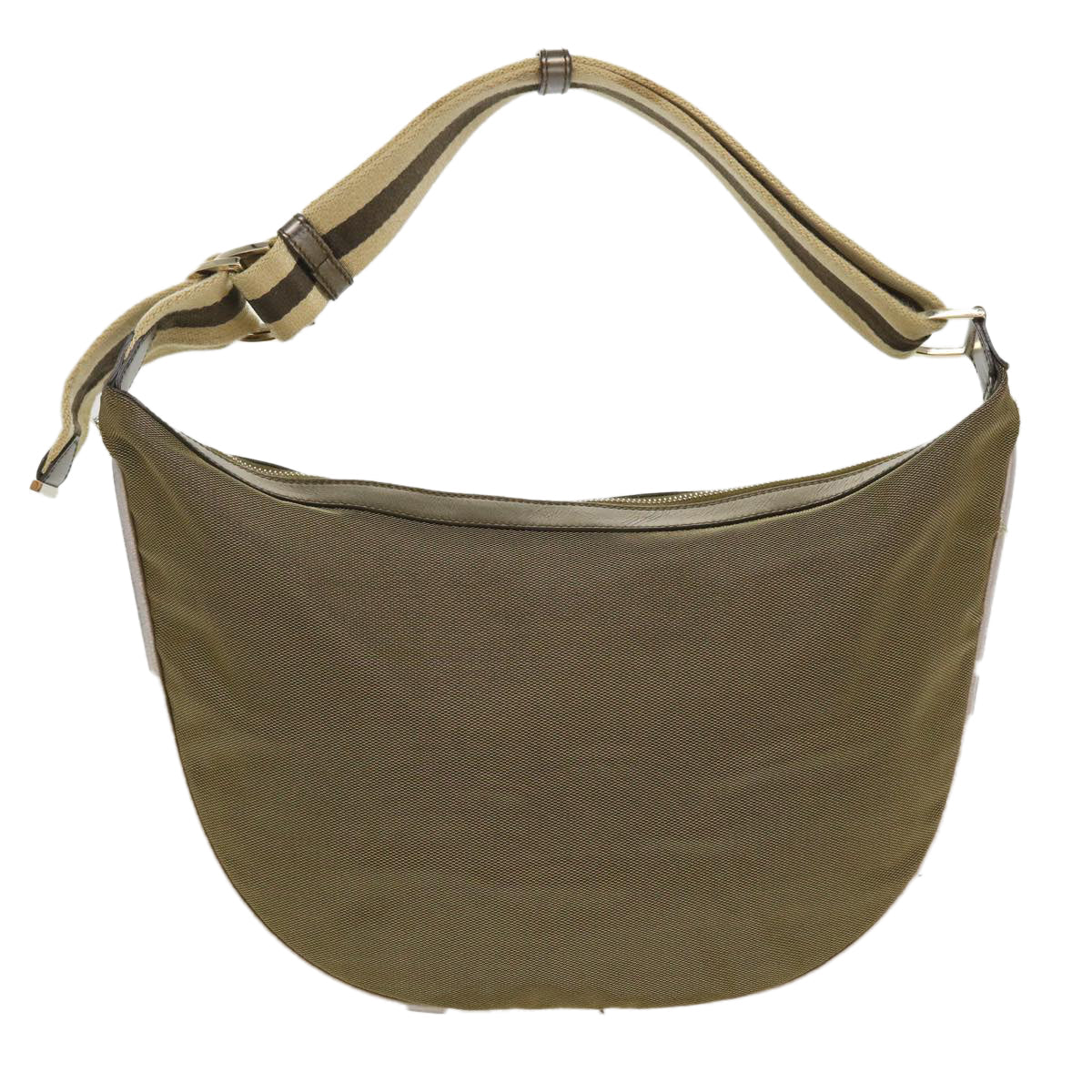 GUCCI Sherry Line Shoulder Bag Canvas Gold  ac1764
